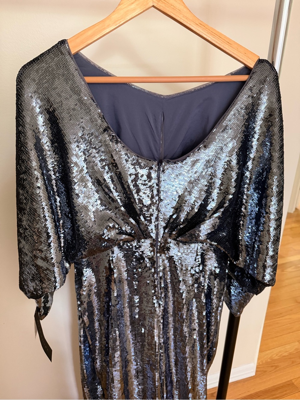 Blue Sequin Evening Dress - Elegant Party Gown
